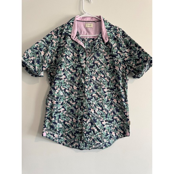 7 Diamonds Other - 7 Diamonds Tropical Vacation Floral Button Mens XL Short Sleeve Travel Beach